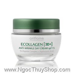 Kem hạn chế nếp nhăn Oriflame Ecollagen [3D+] Anti-Wrinkle Day Cream SPF 15 (20196)